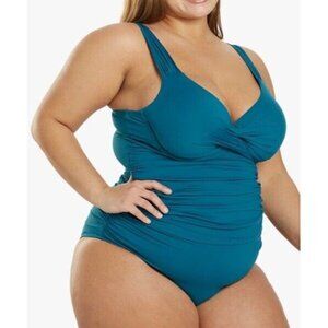 Anne Cole Tankini swimsuit Sz 18 20 Underwire top Bikini Bottoms Plus Size New